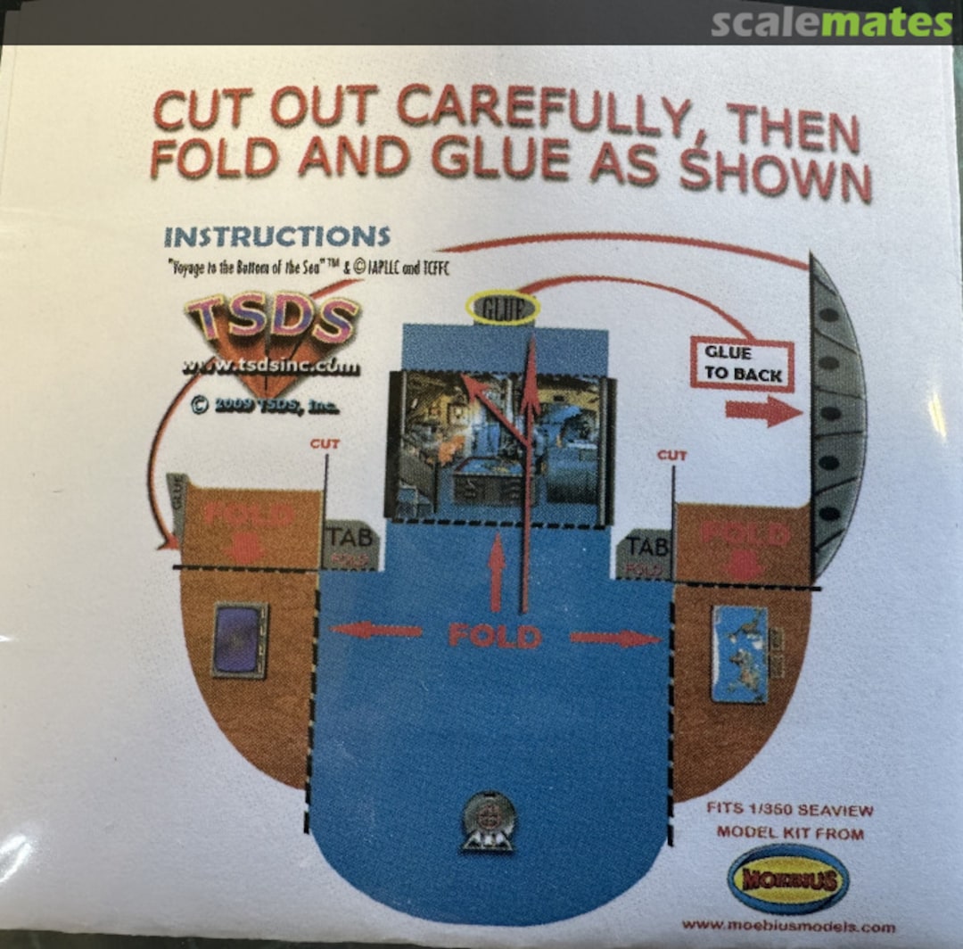 Boxart Moebius Seaview Color fold up Interior T-115 TSDS Boxart Moebius Seaview Color fold up Interior T-115 TSDS