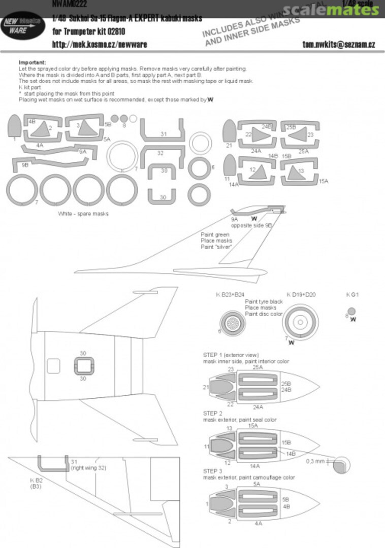 Boxart Su-15 Flagon A EXPERT kabuki masks NWAM0222 New Ware