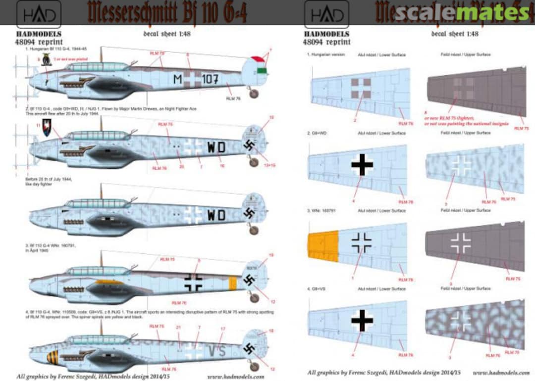 Boxart Messerschmitt Bf.110 G-4 48094 HADmodels Boxart Messerschmitt Bf.110 G-4 48094 HADmodels