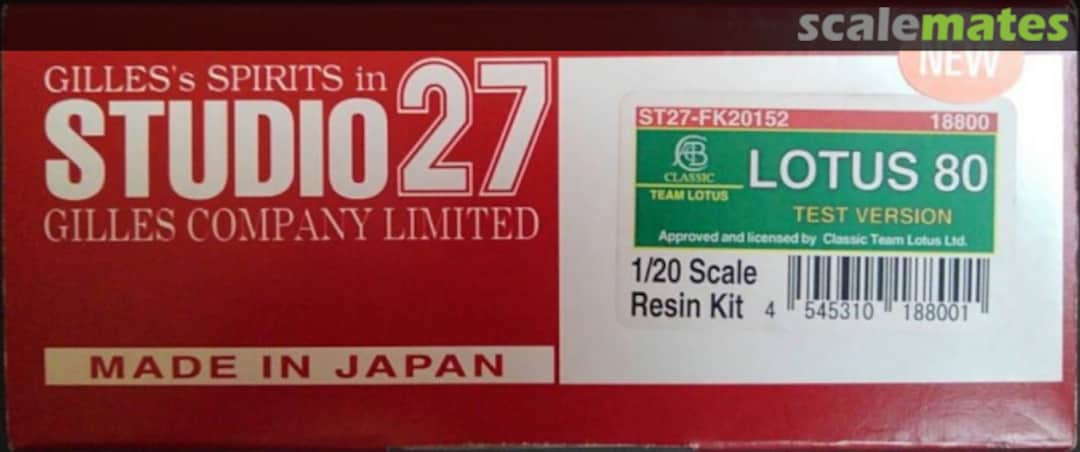 Boxart Lotus 80 TEST ST27-FK20152 Studio27 Boxart Lotus 80 TEST ST27-FK20152 Studio27