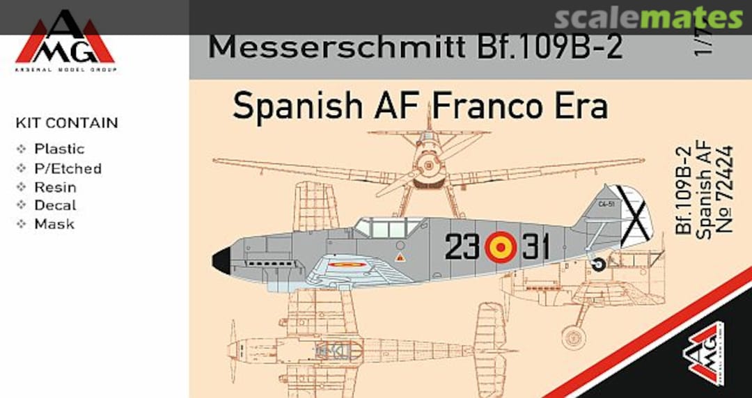 Boxart Messerschmitt Bf.109B-2 72424 AMG Boxart Messerschmitt Bf.109B-2 72424 AMG