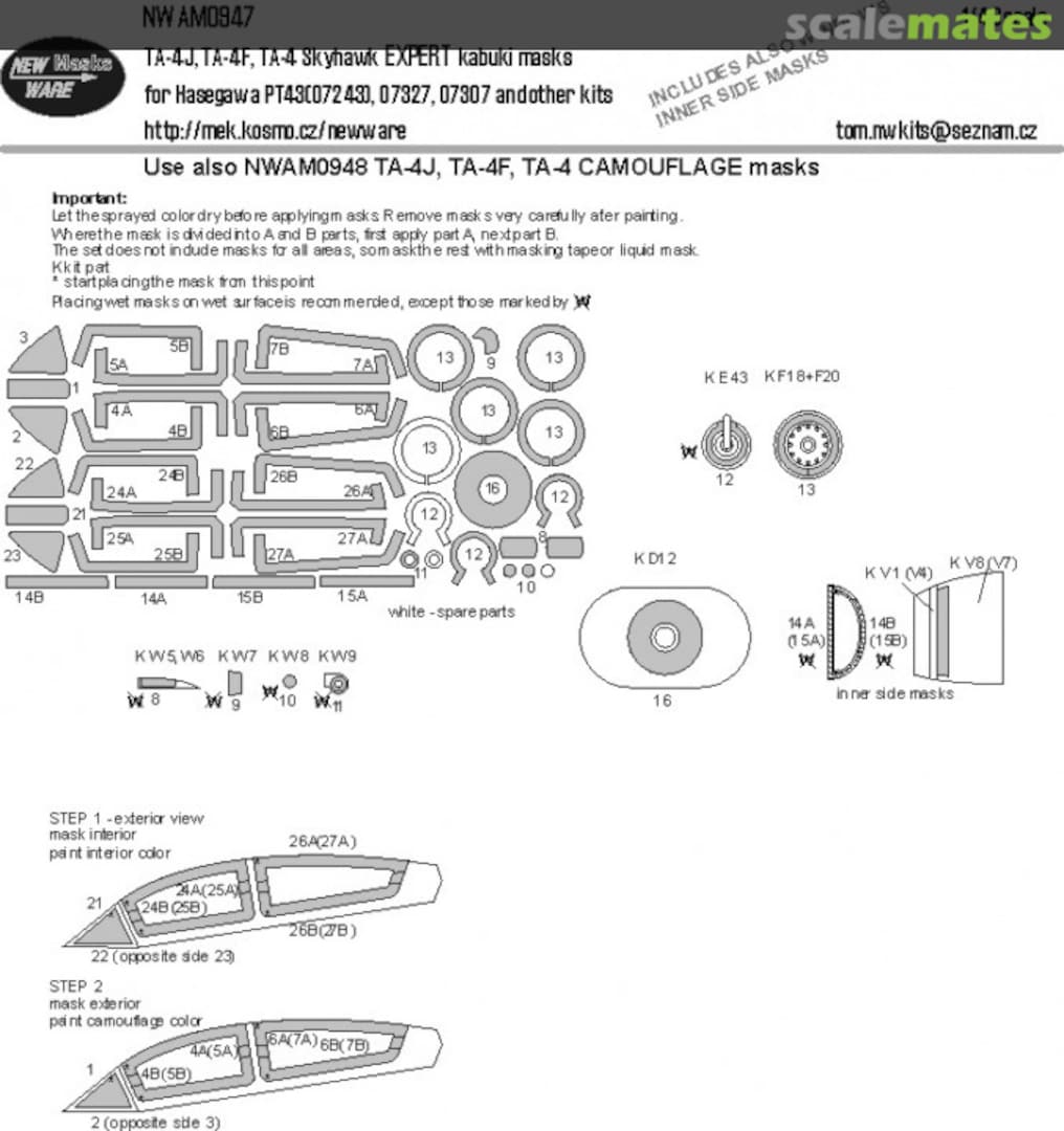 Boxart TA-4J, TA-4F, TA-4 Skyhawk EXPERT kabuki masks NWAM0947 New Ware Boxart TA-4J, TA-4F, TA-4 Skyhawk EXPERT kabuki masks NWAM0947 New Ware