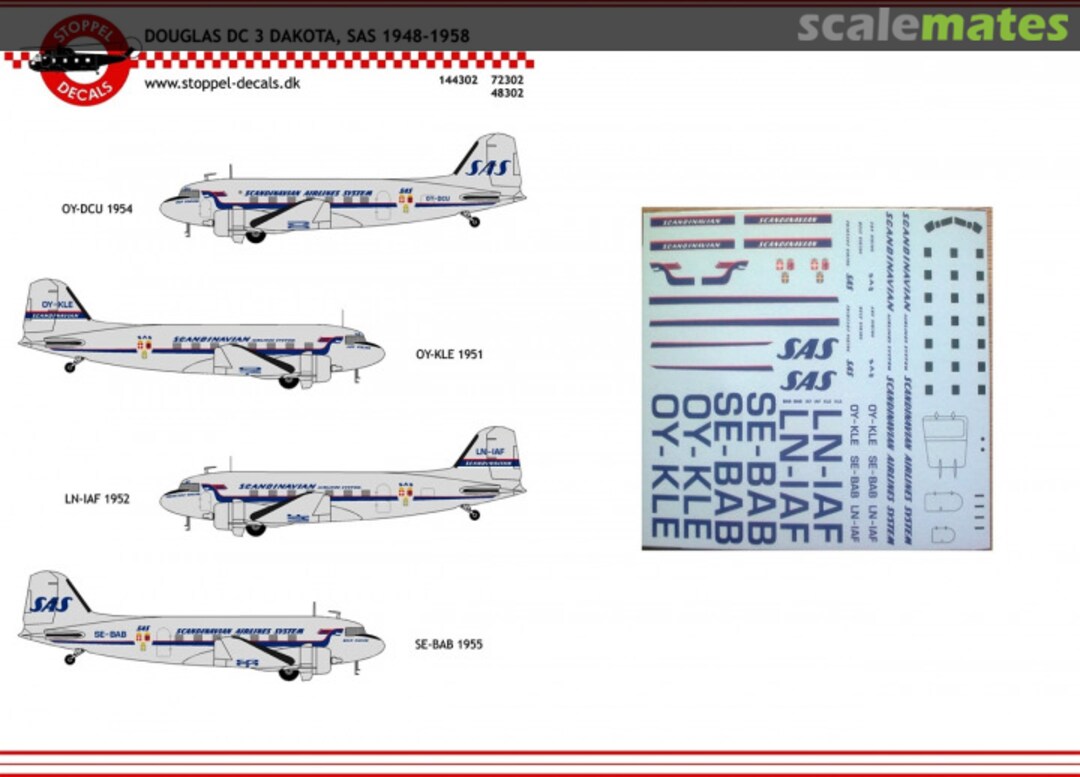 Boxart Douglas DC 3 Dakota, SAS 144302 Stoppel Decals Boxart Douglas DC 3 Dakota, SAS 144302 Stoppel Decals