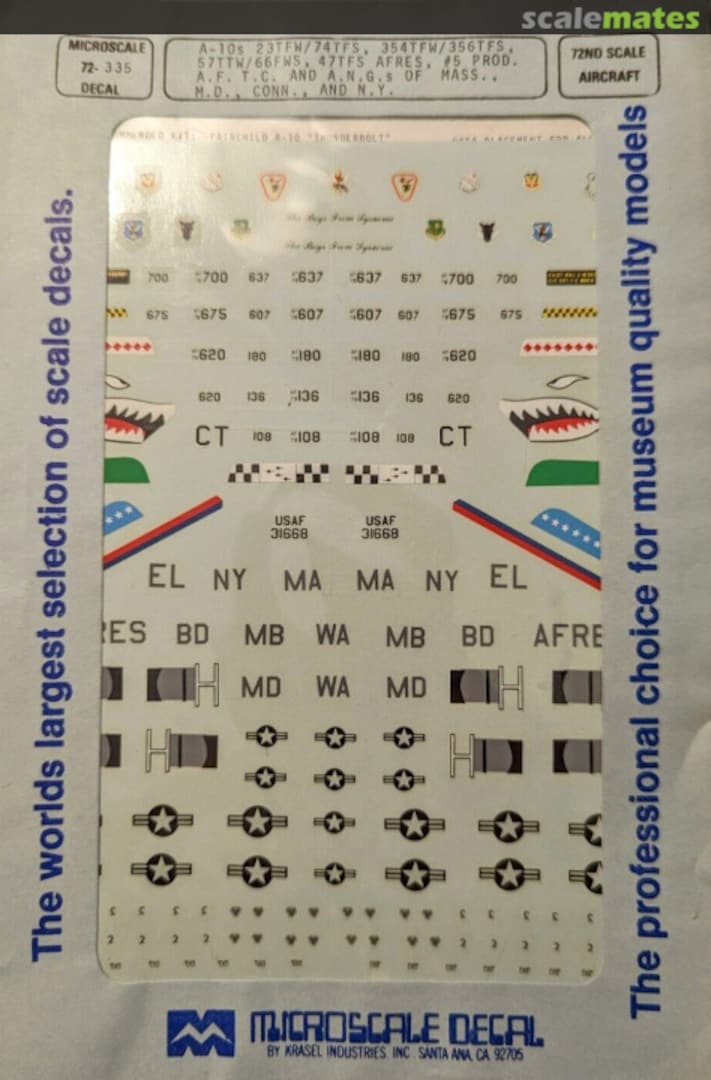 Boxart A-10s 72-335 Microscale Boxart A-10s 72-335 Microscale