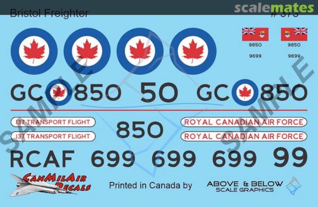 Boxart Bristol Freighter Mk. 31 373 Above & Below Graphics
