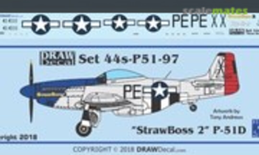 1:144 “StrawBoss 2” P-51D (Draw Decal 44-P51-97) 44-P51-97