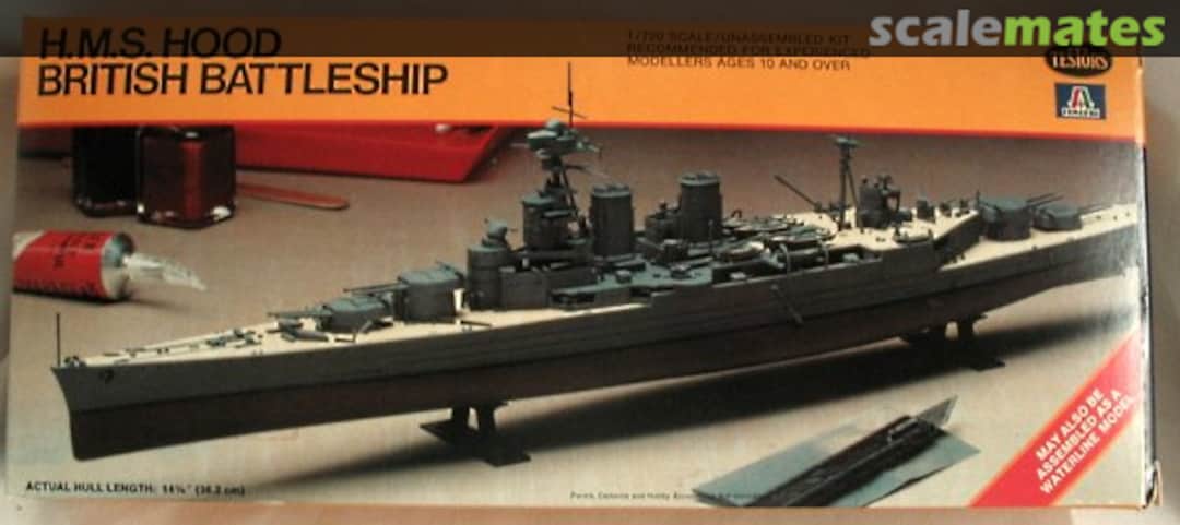 Boxart H.M.S. Hood British Battleship 891 Testors Boxart H.M.S. Hood British Battleship 891 Testors