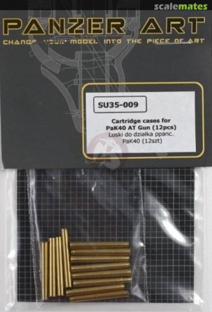 Boxart Cartridge cases for PaK40 AT Gun (12pcs) SU35-009 Panzer Art Boxart Cartridge cases for PaK40 AT Gun (12pcs) SU35-009 Panzer Art