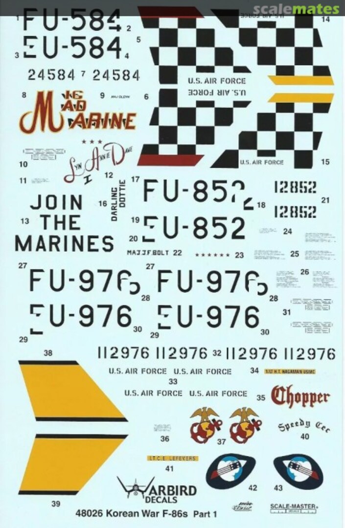 Boxart Korean War F-86s Part 1 48026 Warbird Decals Boxart Korean War F-86s Part 1 48026 Warbird Decals
