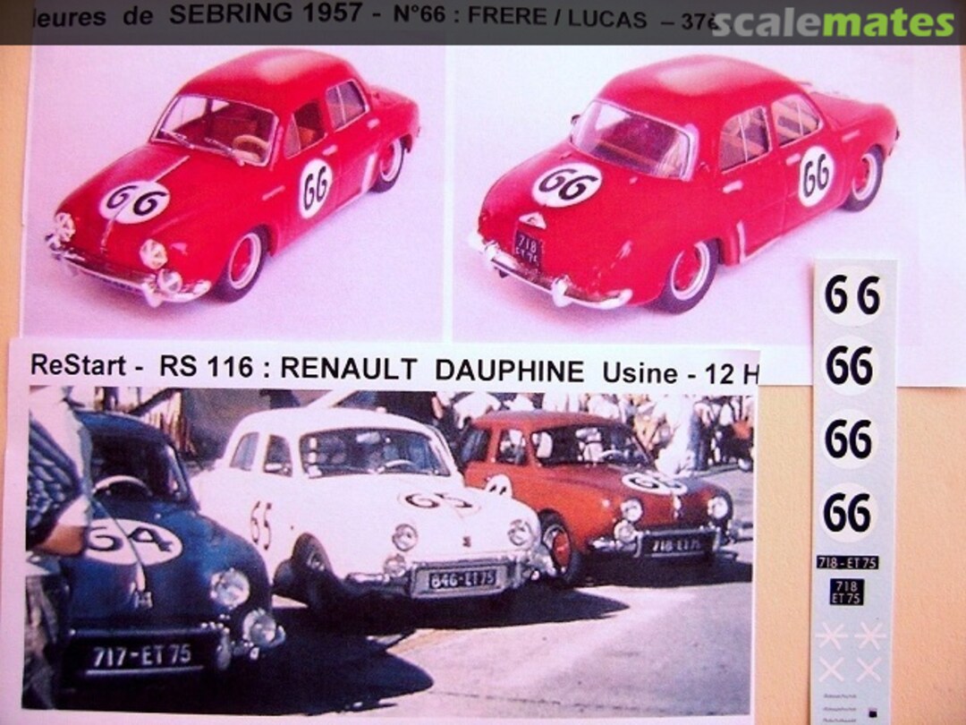 Boxart Renault Dauphine (718 ET 75) RS116C ReStart Boxart Renault Dauphine (718 ET 75) RS116C ReStart