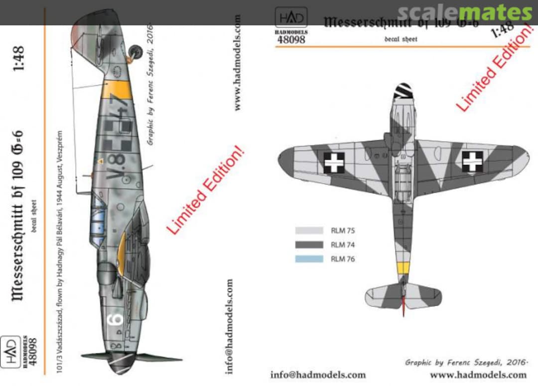 Boxart Messerschmitt Bf.109 G-6 48098 HADmodels Boxart Messerschmitt Bf.109 G-6 48098 HADmodels
