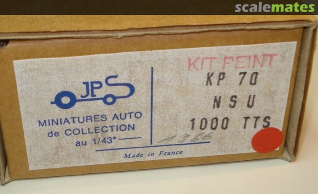 Boxart NSU 1000 TTS KP70 JPS Miniatures Auto Boxart NSU 1000 TTS KP70 JPS Miniatures Auto