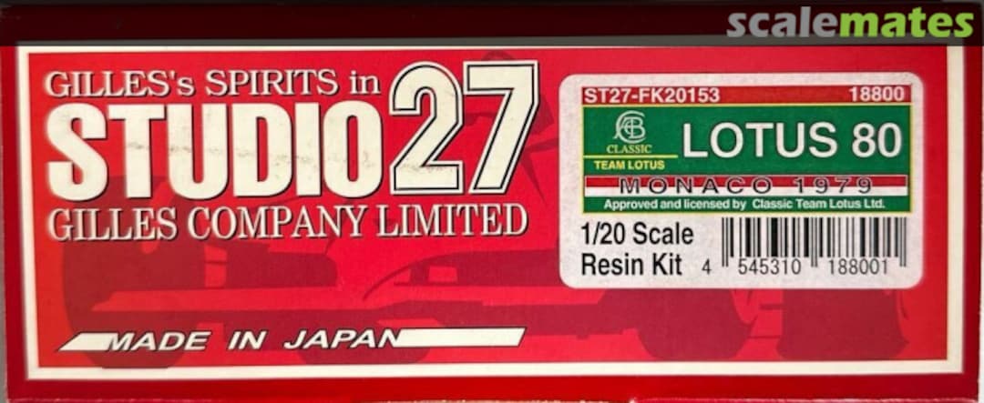 Boxart Lotus 80 Monaco (1979) ST27-FK20153 Studio27 Boxart Lotus 80 Monaco (1979) ST27-FK20153 Studio27