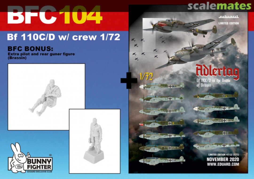 Boxart Bf 110C/ D w/ crew BFC104 Eduard Boxart Bf 110C/ D w/ crew BFC104 Eduard