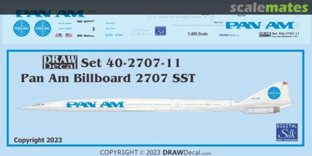 Boxart Pan Am Billboard 2707 SST 40-2707-11 Draw Decal Boxart Pan Am Billboard 2707 SST 40-2707-11 Draw Decal