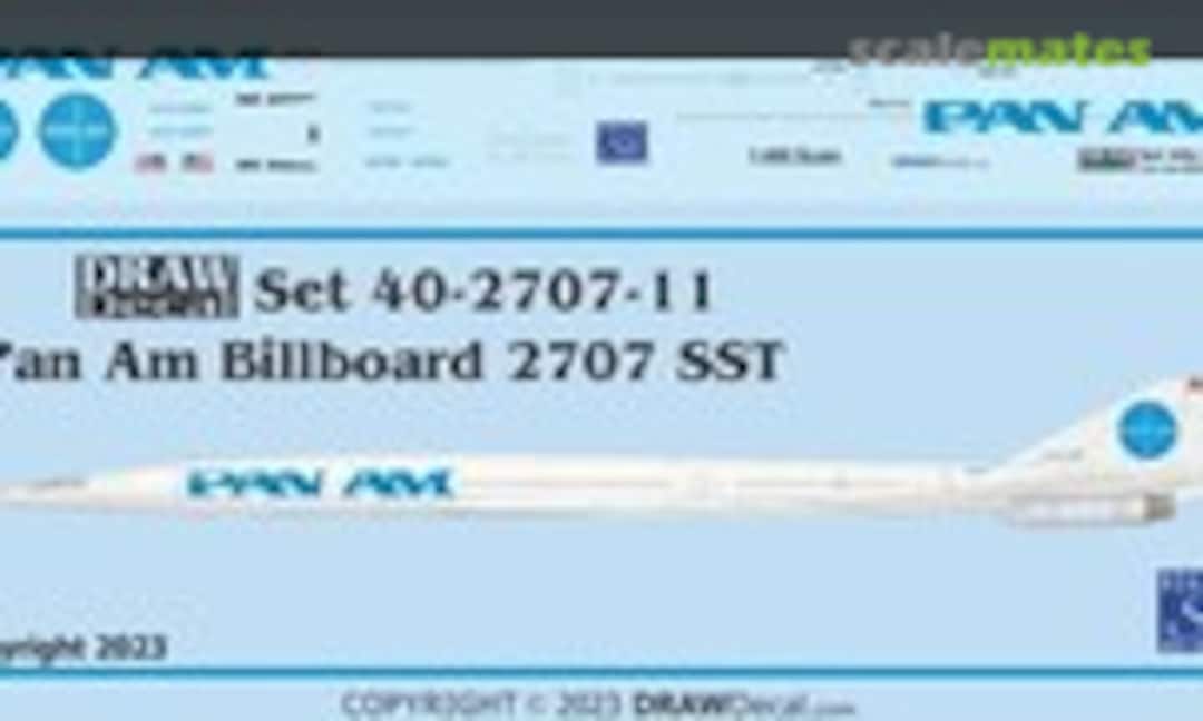 1:400 Pan Am Billboard 2707 SST (Draw Decal 40-2707-11) 40-2707-11
