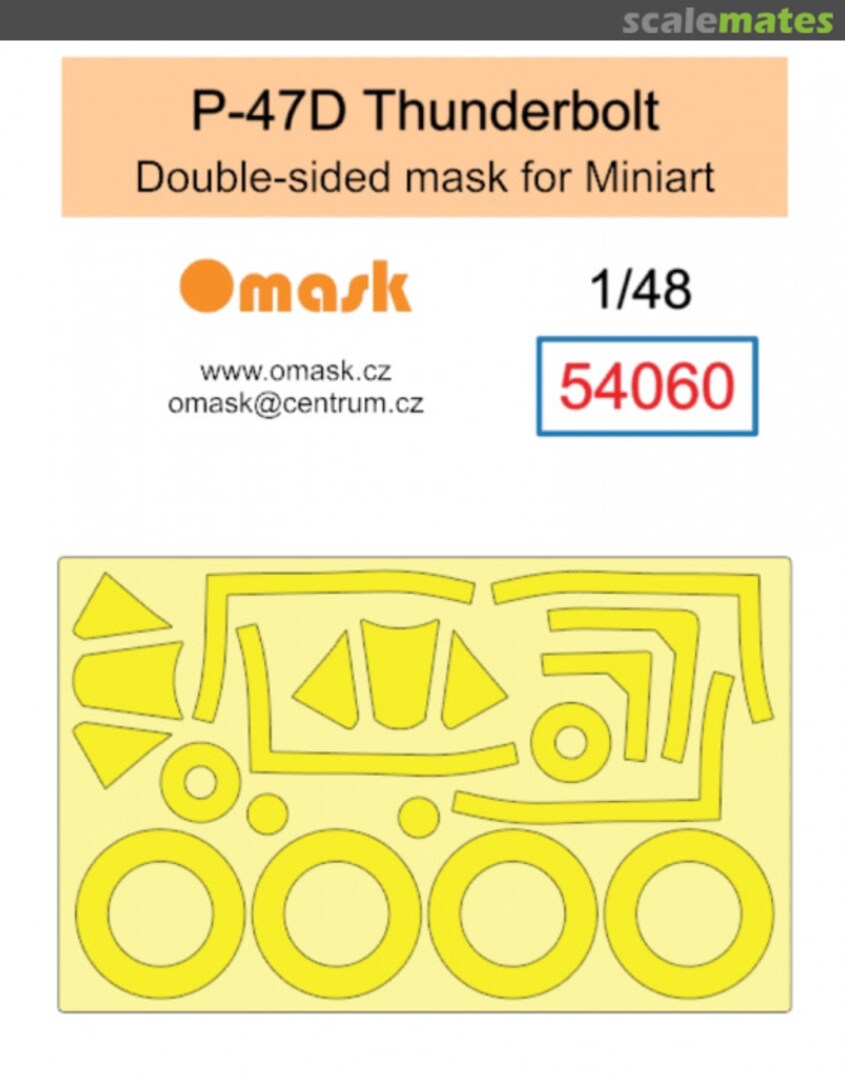 Boxart P-47D Thunderbolt Double Sided Mask (For Miniart) 54060 Omask Boxart P-47D Thunderbolt Double Sided Mask (For Miniart) 54060 Omask