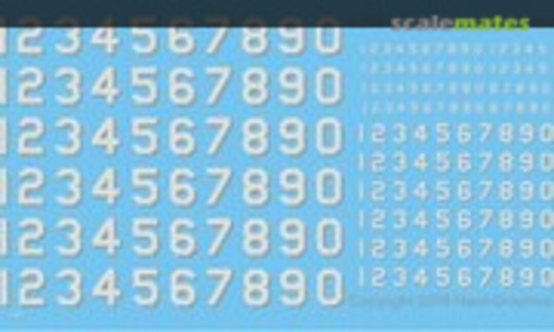 1:350 Shaded Hull Numbers (Hawk Graphics D3507)
