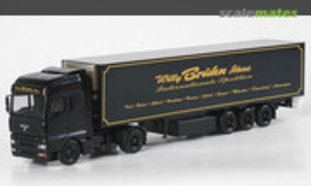 MAN TGA XXL refrigerated box semitrailer "W. Bruhn &amp; Söhne" (Herpa 149891)