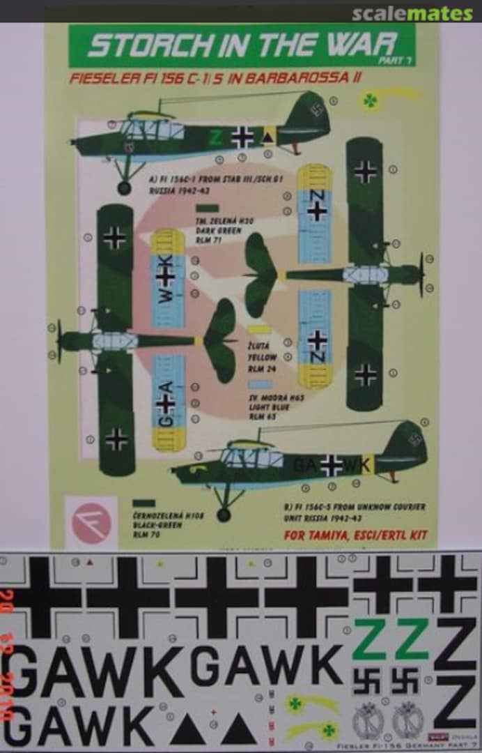 Boxart Fieseler Fi 156 C-1/5 Storch DEC4847 Kora Models Boxart Fieseler Fi 156 C-1/5 Storch DEC4847 Kora Models