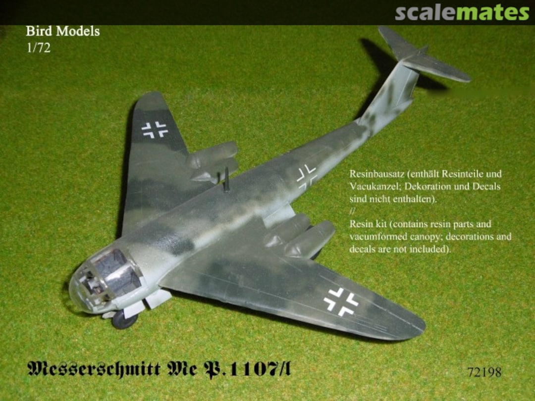 Boxart Messerschmitt Me P.1107/I 72198 Bird Models