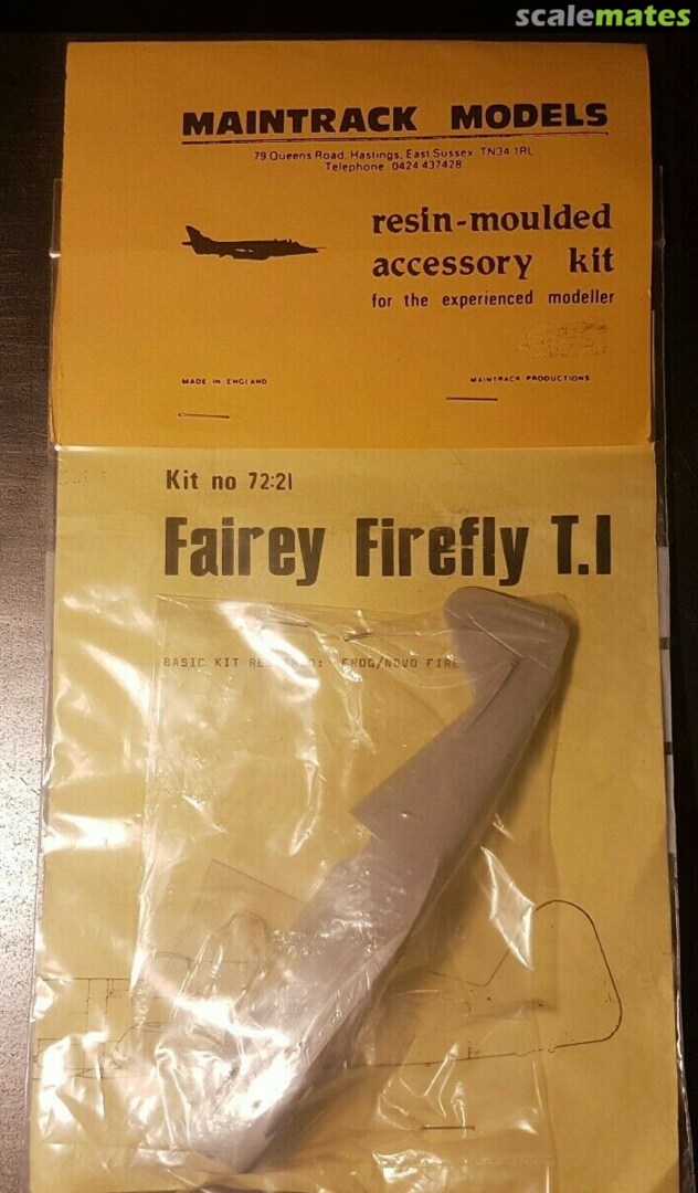 Boxart Fairey Firefly T.I 72:21 Maintrack Models Boxart Fairey Firefly T.I 72:21 Maintrack Models