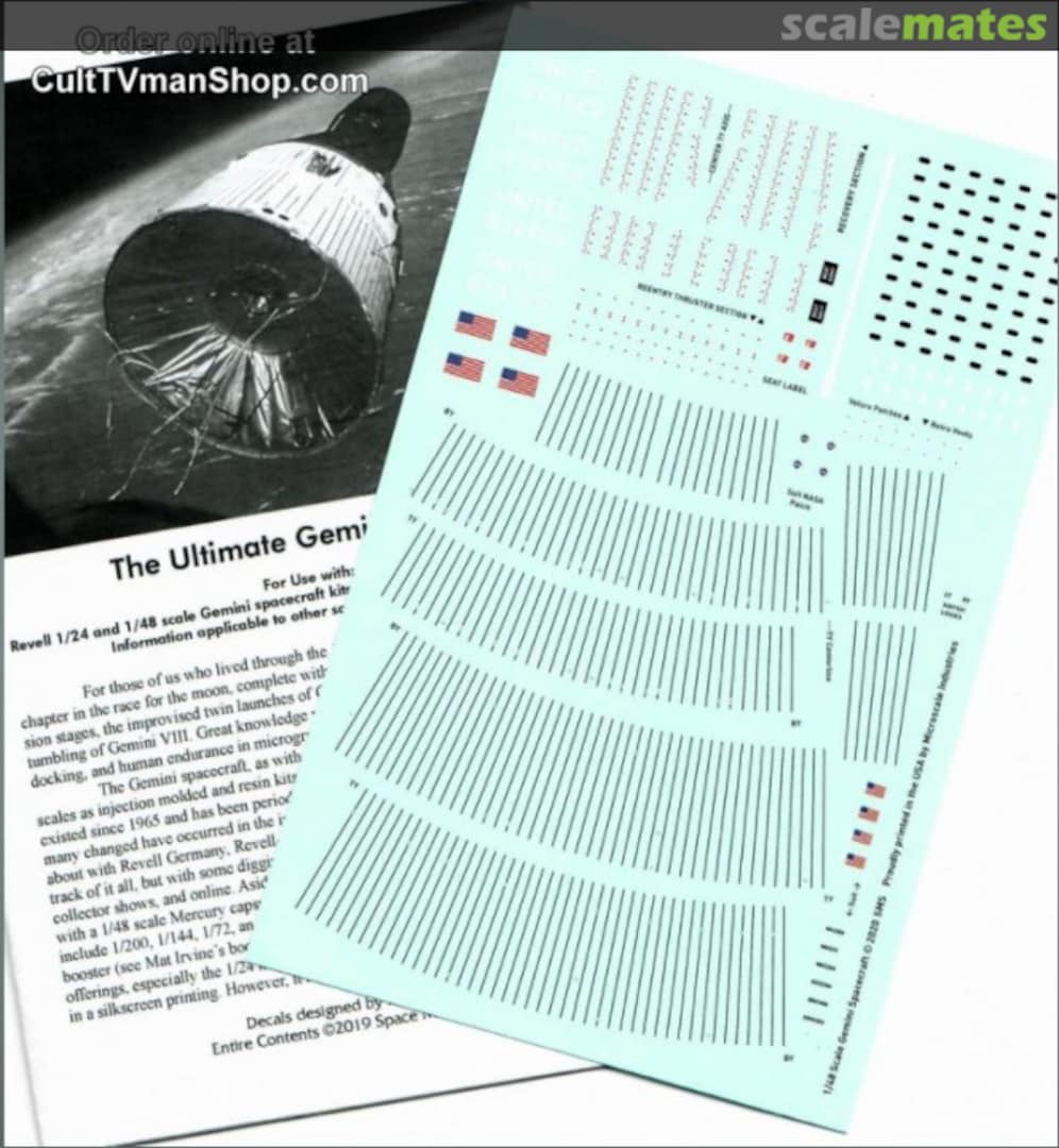 Boxart Gemini Spacecraft SMS-GS48r Space Model Systems Boxart Gemini Spacecraft SMS-GS48r Space Model Systems