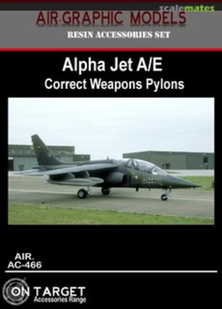 Boxart Alpha Jet A/E Correct Weapons Pylons AIR.AC-466 Air-Graphics Models