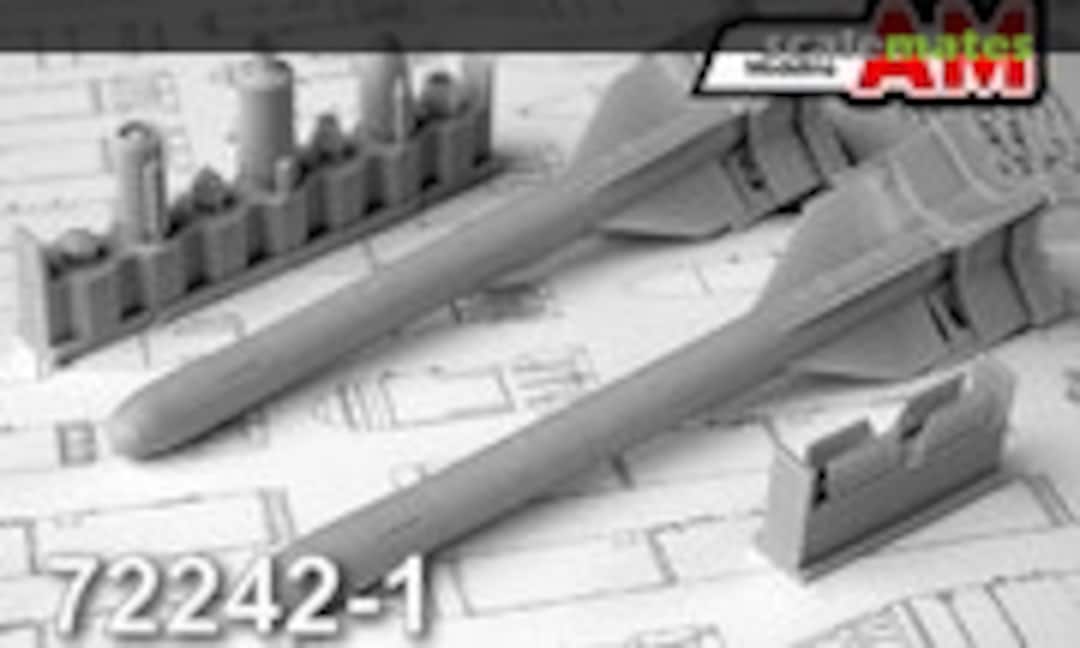 1:72 Kh-59MK Air to Surface missile with AKU-58 (set contains two Kh-58MK missiles and two AKU-58 (Amigo Models AMC 72242-1) AMC 72242-1