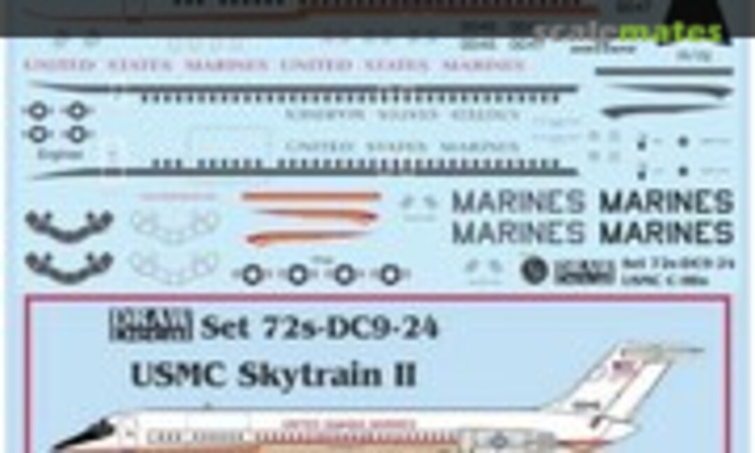 1:72 USMC C-9Bs (Draw Decal 72-DC9-24)