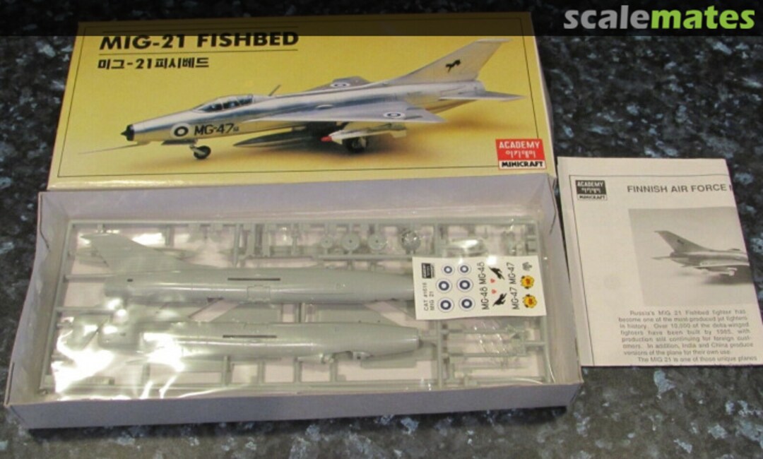 Contents MiG-21 Fishbed 1618 Academy/Minicraft Contents MiG-21 Fishbed 1618 Academy/Minicraft