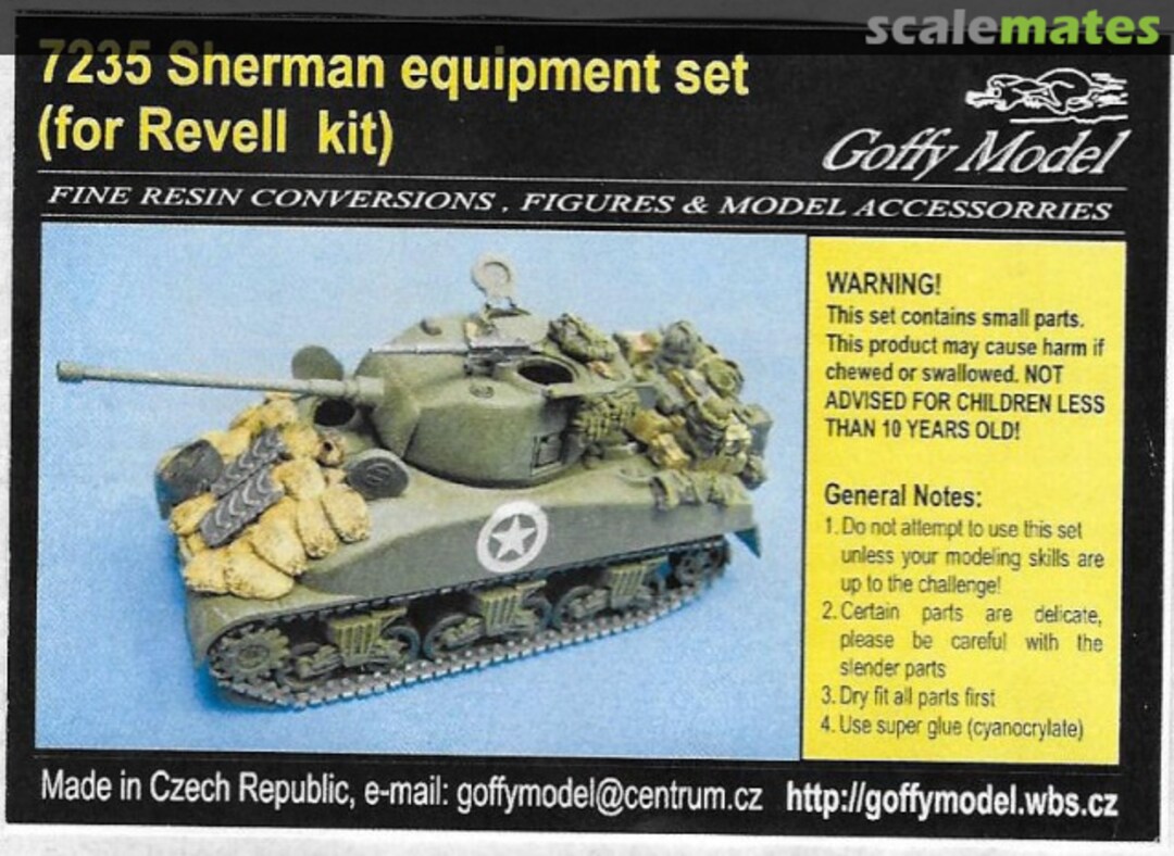 Boxart Sherman equipment set 7235 Goffy Model