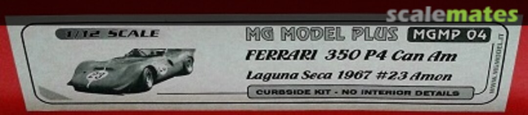 Boxart Ferrari 350 P4 CAN AM MGMP 04 MG Model Plus