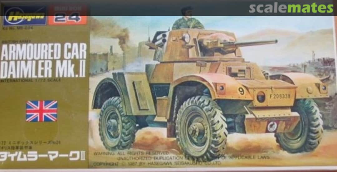 Boxart ARMOURED CAR DAIMLER Mk.II MB-024 Hasegawa Boxart ARMOURED CAR DAIMLER Mk.II MB-024 Hasegawa