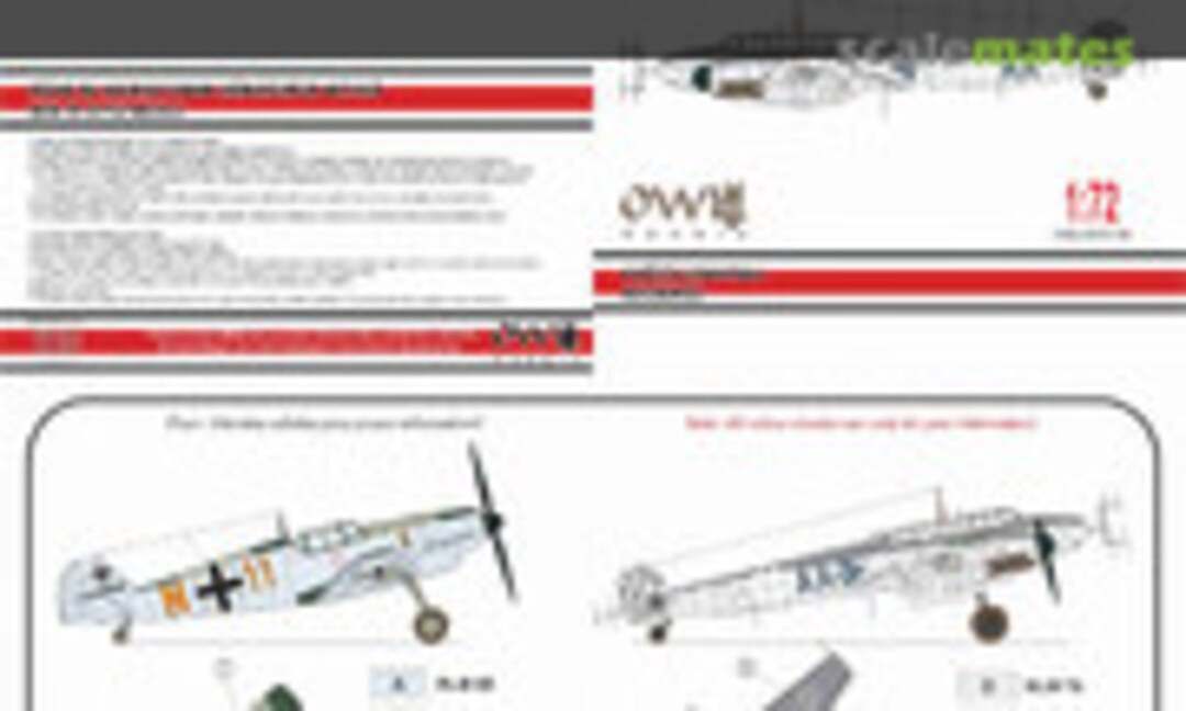 1:72 Bf 110G-4/R3/B2 & Bf 109D Lütje (OWL OWLDS72100) OWLDS72100