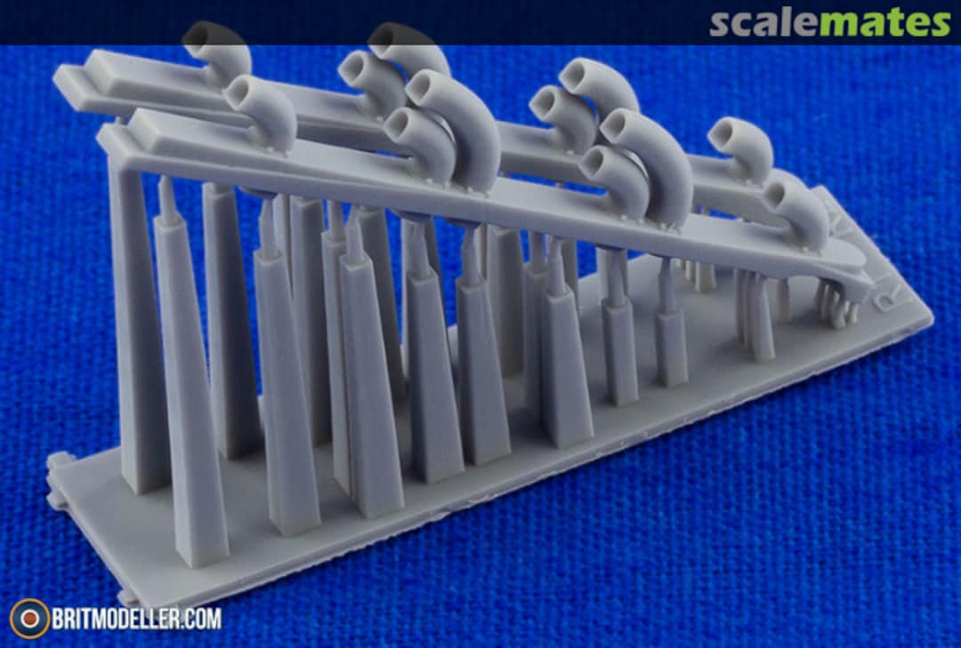 Boxart Yak-9T exhaust stacks Brassin PRINT 632182 Eduard Boxart Yak-9T exhaust stacks Brassin PRINT 632182 Eduard