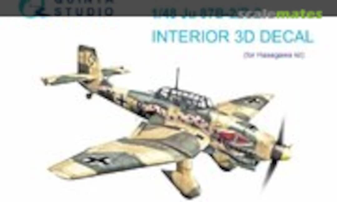 1:48 Ju 87B-2/R-2 interior 3D decals (Quinta Studio QD48098) QD48098