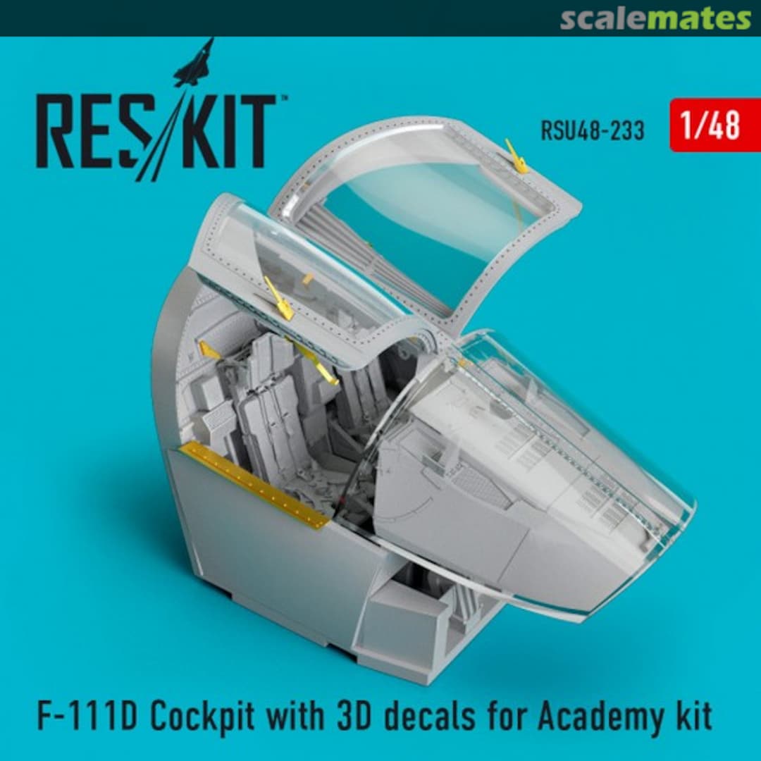 Boxart F-111D Aardvark - Cockpit w/ 3D Decals RSU48-0233 ResKit Boxart F-111D Aardvark - Cockpit w/ 3D Decals RSU48-0233 ResKit