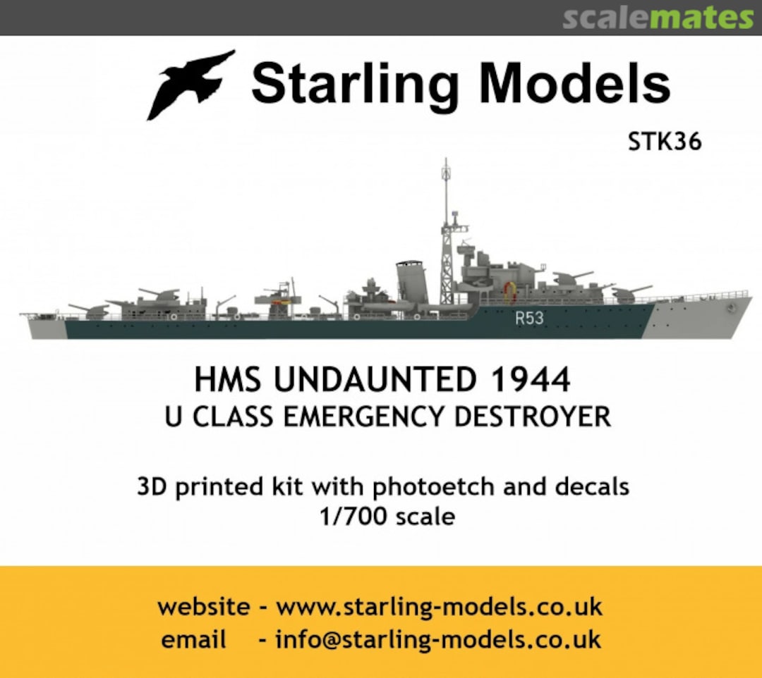 Boxart HMS Undaunted 1944 STK36 Starling Models Boxart HMS Undaunted 1944 STK36 Starling Models
