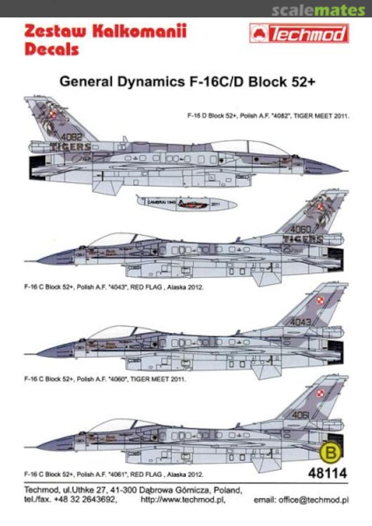 Boxart F-16C/D Block 52+ 48114 Techmod Boxart F-16C/D Block 52+ 48114 Techmod