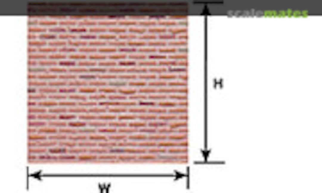 1:48 Rough Brick Patterned Sheet (175 x 300 x 0.5mm) (Plastruct 91606) 91606