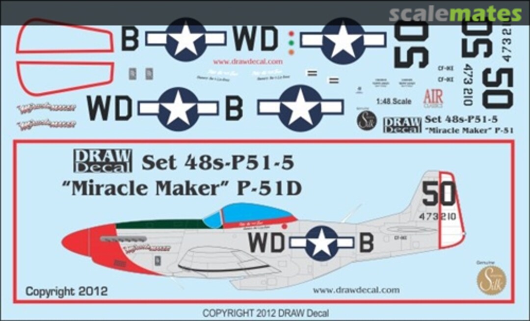 Boxart "Miracle Maker" P-51D 48-P51-5 Draw Decal Boxart "Miracle Maker" P-51D 48-P51-5 Draw Decal
