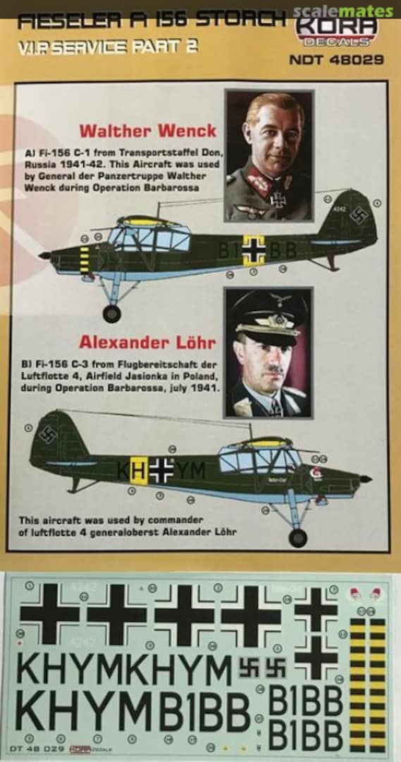Boxart Fieseler Fi 156 Storch NDT48029 Kora Models Boxart Fieseler Fi 156 Storch NDT48029 Kora Models