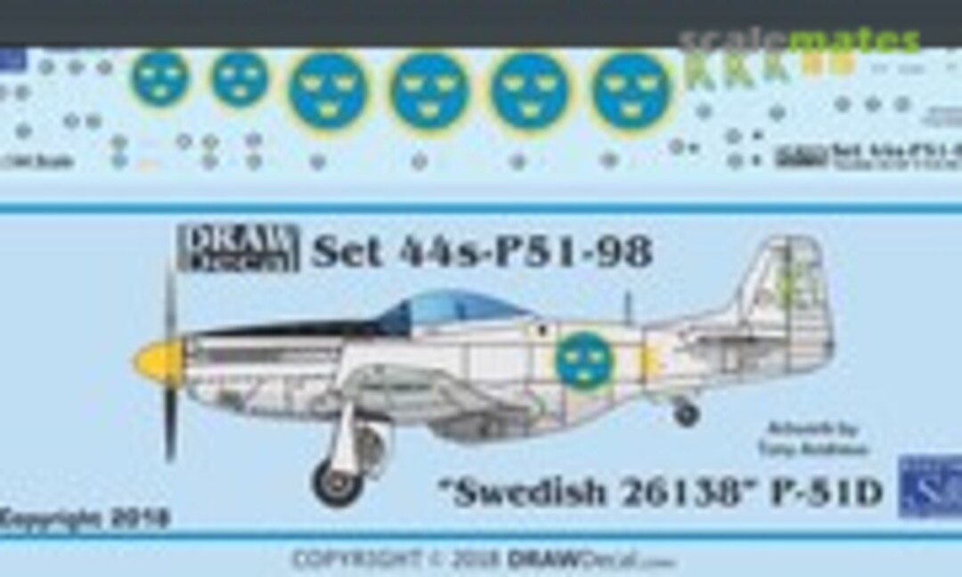 1:144 “Swedish 26158” SE-BKG P-51D (Draw Decal 44-P51-98) 44-P51-98