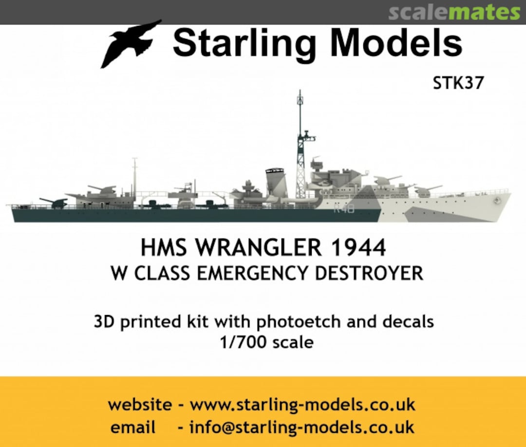 Boxart HMS Wrangler 1944 STK37 Starling Models Boxart HMS Wrangler 1944 STK37 Starling Models
