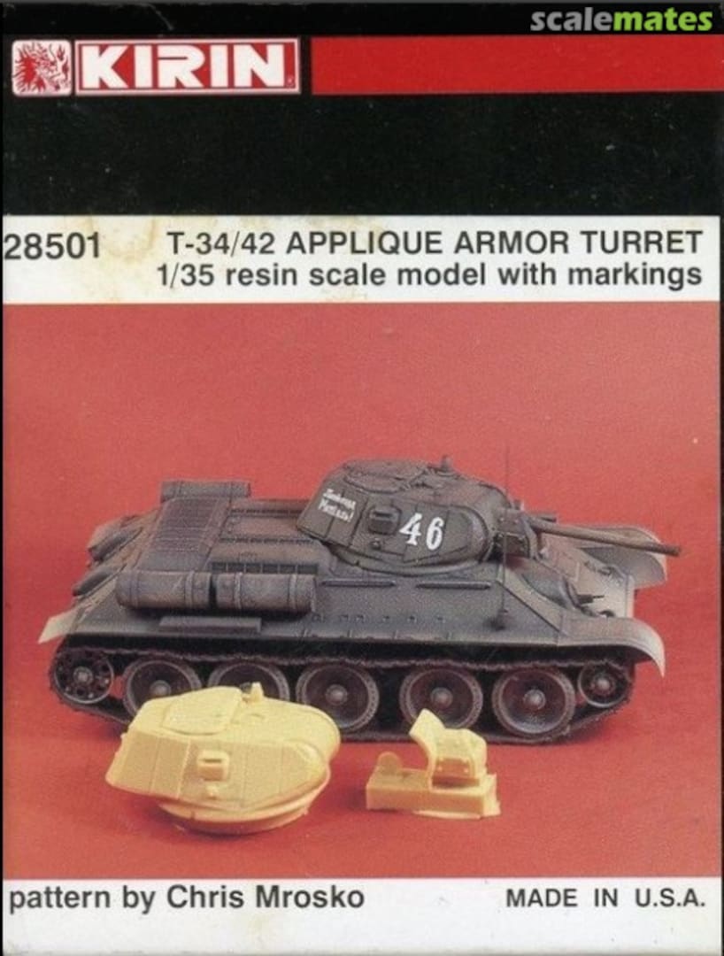 Boxart T-34/42 Applique Armor Turret 28501 KIRIN Boxart T-34/42 Applique Armor Turret 28501 KIRIN