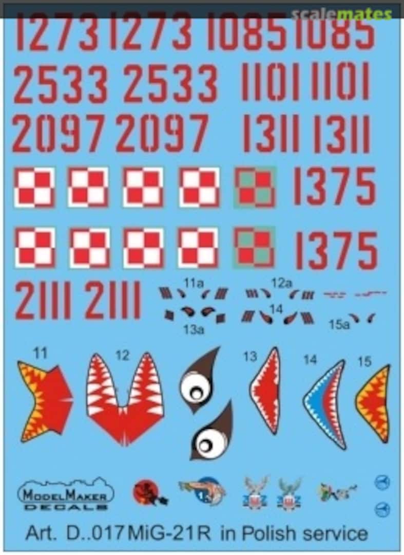 Boxart MiG-21R in Polish service D72017 ModelMaker Boxart MiG-21R in Polish service D72017 ModelMaker