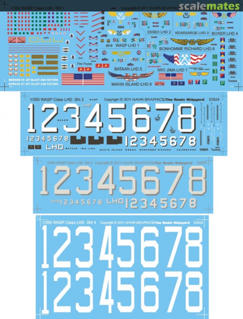 Boxart USS Wasp LHD-1 Class D3524 Hawk Graphics Boxart USS Wasp LHD-1 Class D3524 Hawk Graphics
