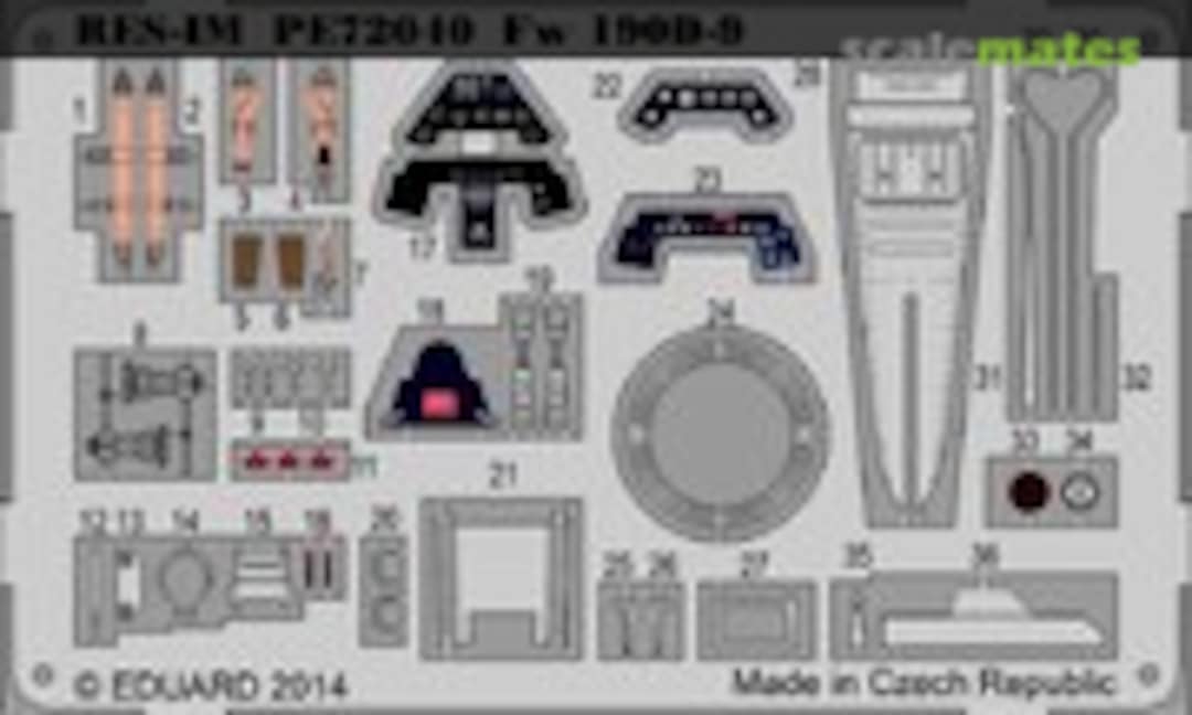 1:72 Fw-190D-9 Detail PE set (RES-IM PE72040) PE72040