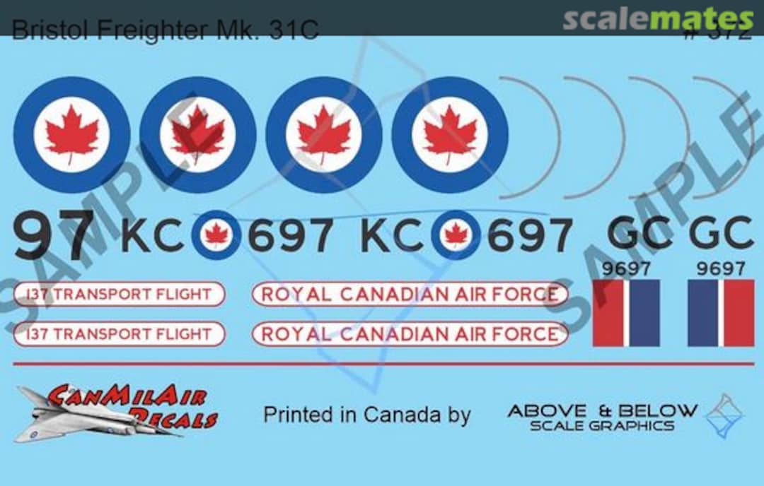 Boxart Bristol Freighter Mk. 31C 372 Above & Below Graphics